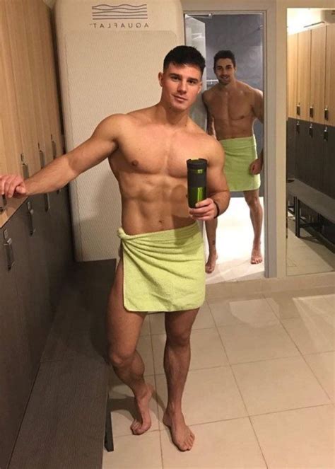 Shirtless Male Nude Locker Room Towel Jock Bare Foot Beefcake Photo X