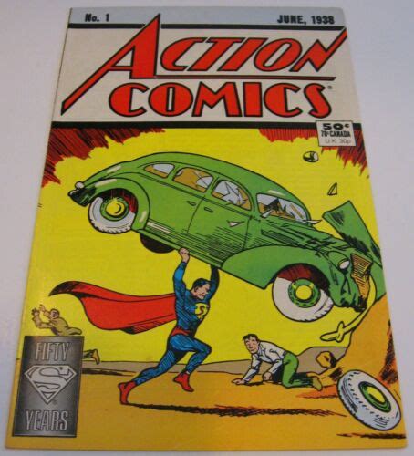 Action Comics 1 1988 Vf Vf 80 Reprint Of 1938 Superman 1st Comic 50