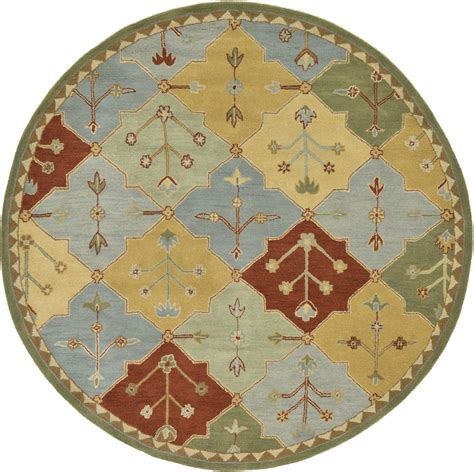 All 7' round area rugs can be shipped to you at home. Light Green 7' 10 x 7' 10 Bakhtiar Round Rug | eSaleRugs