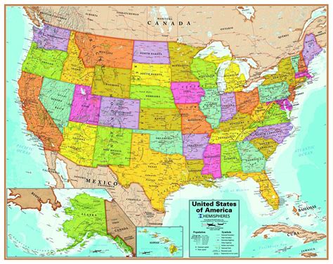 Toys And Co United States Map Wall Chart With Interactive App Popar