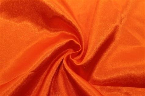 Tissu Satin Uni 115cm Orange Vif De Qualité Au Mètre