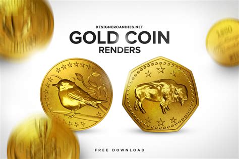 Free Gold Coin Renders Pack Designercandies