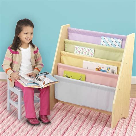 Kidkraft Pastel Composite 4 Shelf Bookcase Cotton 14225 4 Shelf
