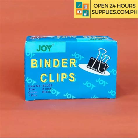 Binder Clips Joy Inches Width Supplies Delivery