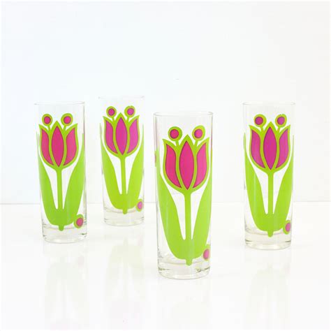 Sold Vintage Colony Glass Tulip Iced Tea Glasses Wise Apple Vintage