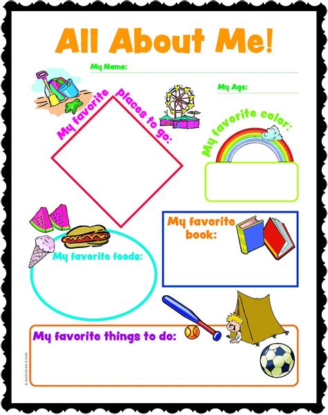 Collection Of Preschool All About Me Book Printable Download Them And