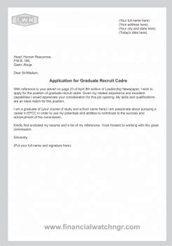 This is yet another property of a job application letter or an employment application for that matter. Want To Apply For EFCC Recruitment? Check Out Sample ...