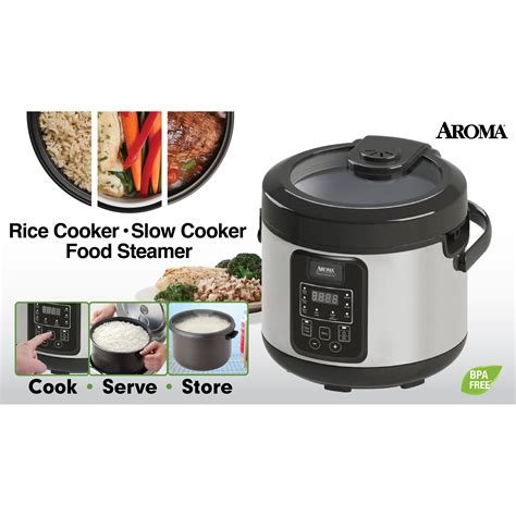 Aroma 16 Cup Slow Cooker Food Steamer And Rice Cooker Wayfair
