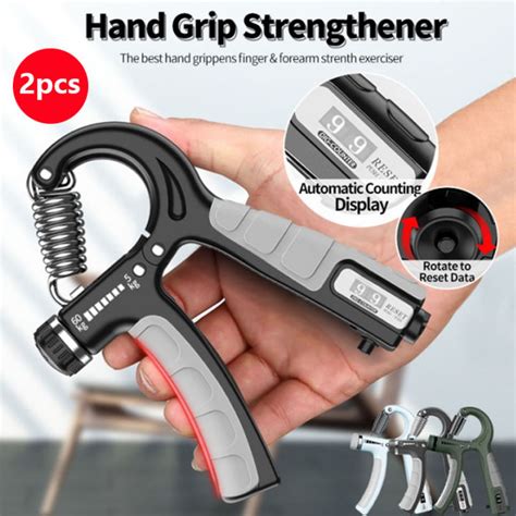 5 60kg Hand Gripper R Shape Adjustable Countable Hand Grip Strength