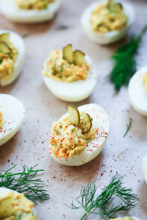 The Best Dill Pickle Deviled Eggs Keto And Whole30 What Great Grandma Ate