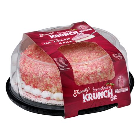 Friendlys Ice Cream Strawberry Krunch Cake 40 Oz