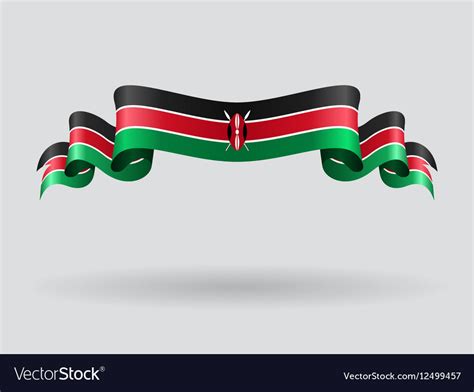 Kenyan Wavy Flag Royalty Free Vector Image Vectorstock