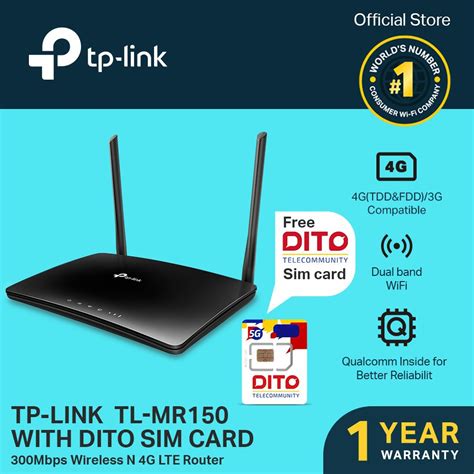 Tp Link Tl Mr150 300mbps Wireless N 4g Lte Modem Wifi Router With Free