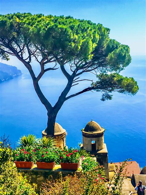 Sea Views From Atop The Villa Rufolo In Ravello Italy Along The Amalfi