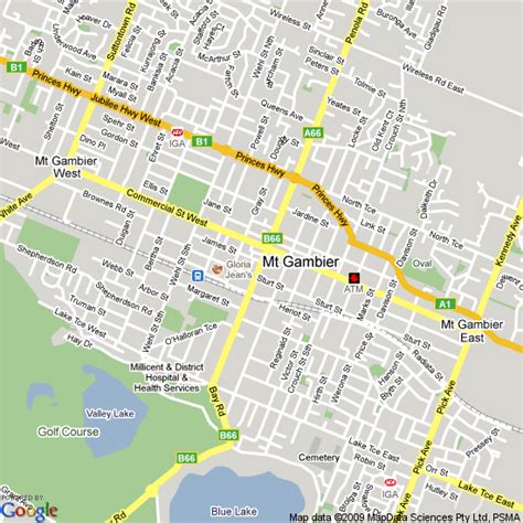 Approfittate tutto l'anno del miglior. Map of Mount Gambier, South Australia | Hotels Accommodation