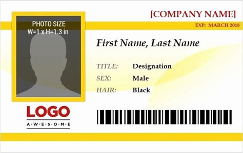 Free Child Id Card Template Fresh Ms Word Id Badge Templates For All