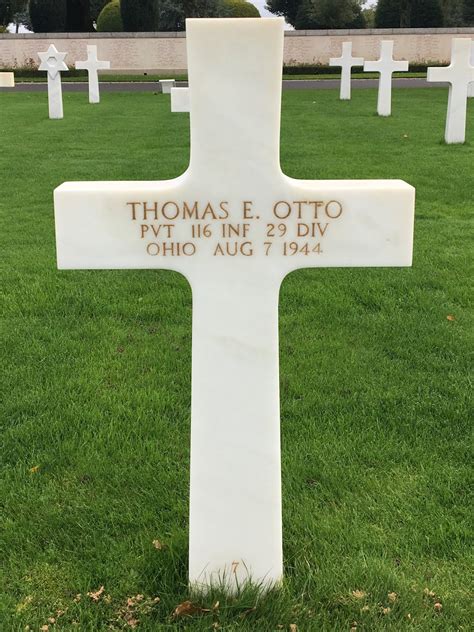 116th Infantry Regiment Roll Of Honor Pvt Thomas Edward Otto