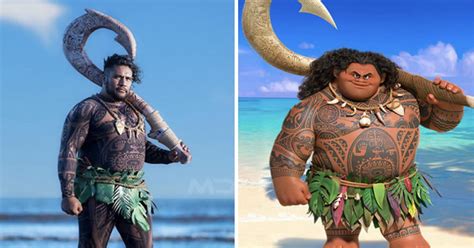 Man Cosplays As Maui From Moana And The Transformation Process Is Amazing 9gag