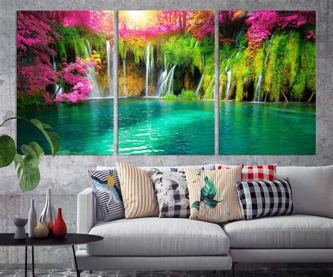 Calming Waterfall Wall Art Relaxing Art Print Spa Art Etsy