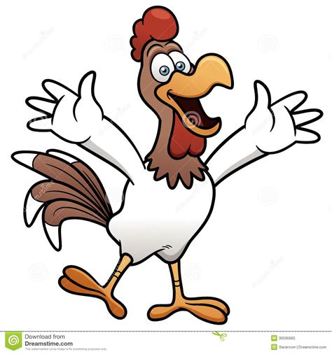 Cartoon Happy Chicken Vector Illustration 30595665