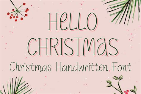 Hello Christmas Font By Digital Creative Art · Creative Fabrica
