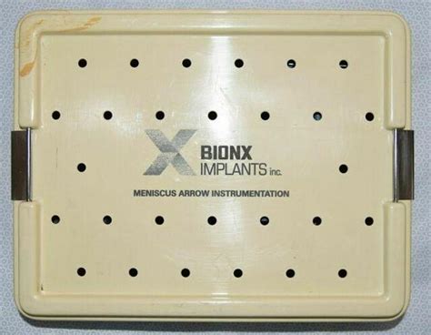Used Bionx Implants Inc Meniscus Arrow Instrument Tray Set Ma1100 05