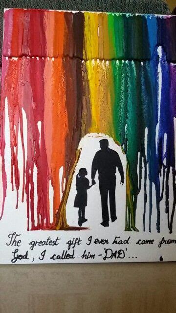 Check out the fridge for some fresh beer bottles. Diy birthday gift for dad- melted crayon art | creative ...