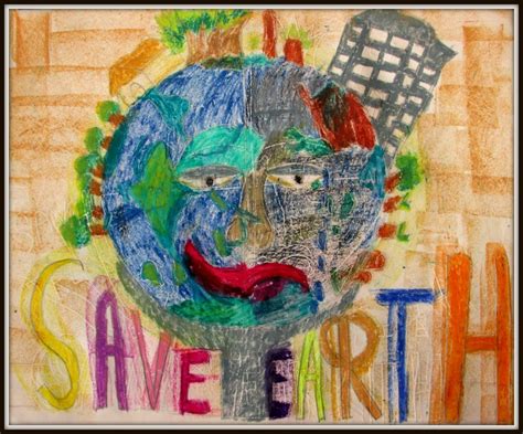Save Earth Poster Learning And Creativity Silhouette