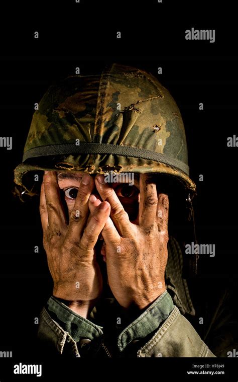 Us Marine Vietnam War Suffering With Ptsd Stock Photo Alamy