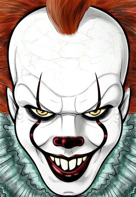 It 2017 Horror Art Horror Drawing Clown Paintings
