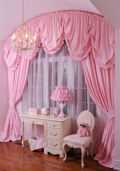 Custom Drapery Design By Elena Pink Room Girls Bedroom Curtains
