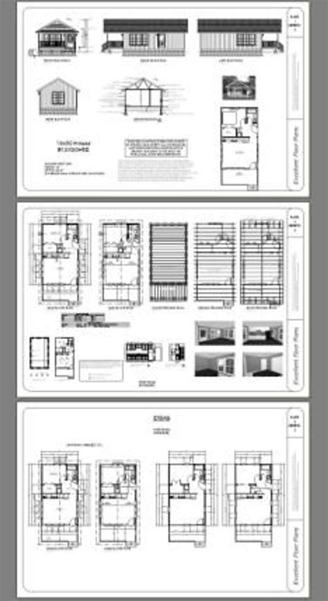 18x30 House 1 Bedroom 1 Bath 540 Sq Ft Pdf Floor Plan Etsy Floor