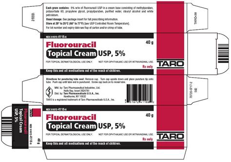 Fluorouracil Cream 5 Rx Products