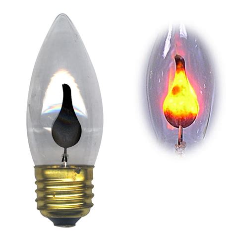 National Artcraft Flicker Flame 3w Light Bulb With Standard Base Has A