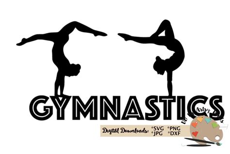 Gymnastics svg, gymnast silhouette clip art, female gymnast