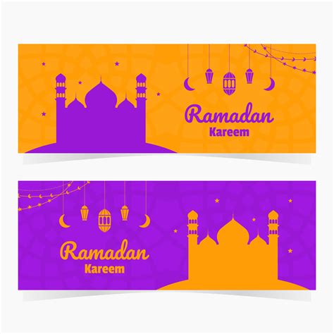 Set Of Bright Ramadan Kareem Banners Download Free Vectors Clipart
