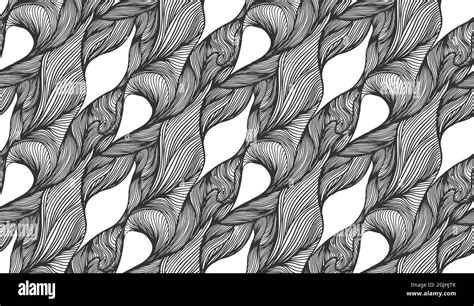 Modern Sketch Flow Pattern Abstract Geometric Decoration Element