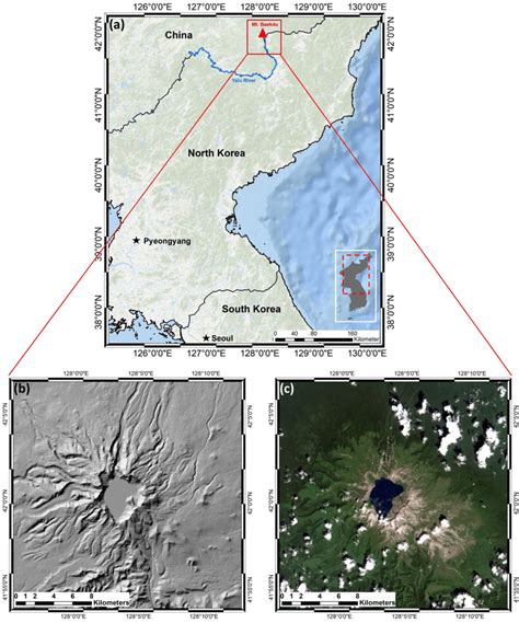 The Location Of Mount Baekdu In A The Korean Peninsula B Shaded