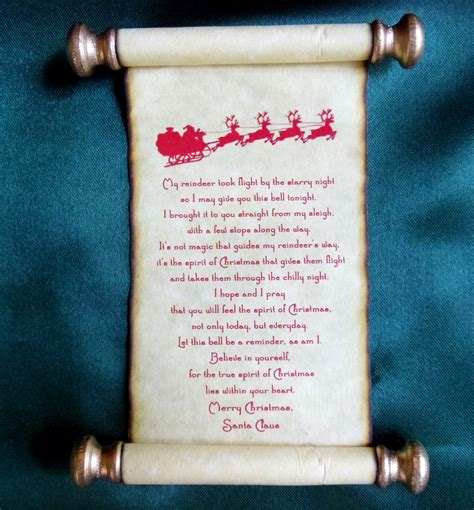 As it does for all who truly believe.. Santa's message for Polar Express bell... | For My Girls | Pinterest | Messages and Le'veon bell