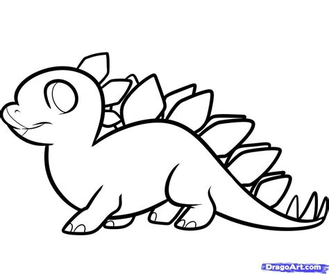 Dinosaur Drawing Easy Stegosaurus Drawing Ideas