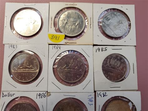 Canadian Nickel Dollars Various Dates And Grades Lot Of 12