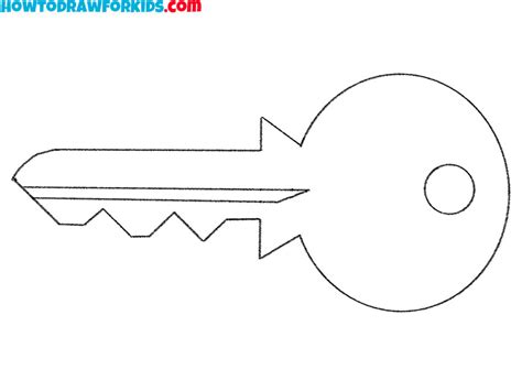 How To Draw A Key Easy Drawing Tutorial For Kids