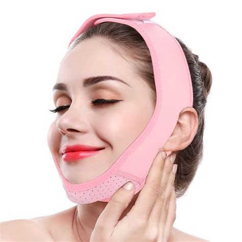 chiciris face slimming mask double chin thin belt lift up band massage strap anti wrinkle half