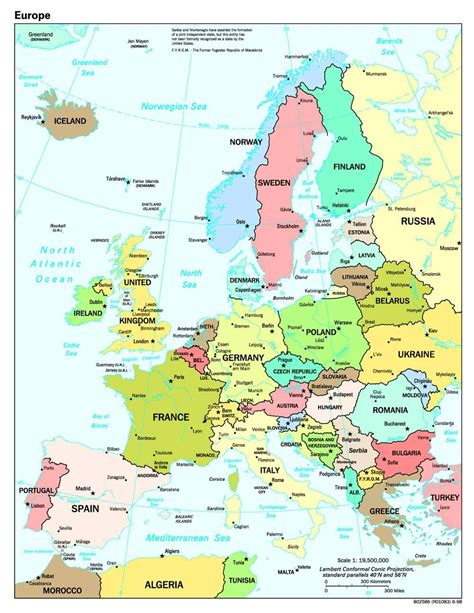 Printable Map Of Europe With Countries And Capitals United States Map