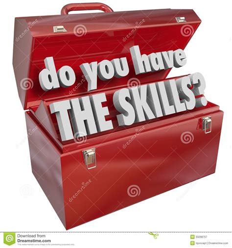 Do You Have The Skills Toolbox Experience Abilities Stock Illustration