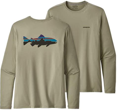 Patagonia Mens Long Sleeved Capilene® Cool Daily Fish Graphic Shirt