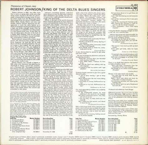 Robert Johnson 30s King Of The Delta Blues Singers Us Vinyl Lp Album