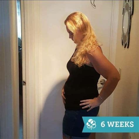 A pregnancy test will already show two lines on the first days of a missed period. 6-weeks-pregnant-twins-belly-4 - Twiniversity
