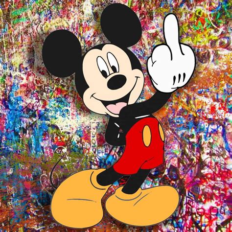 Mickey Mouse Middle Finger Ubicaciondepersonascdmxgobmx