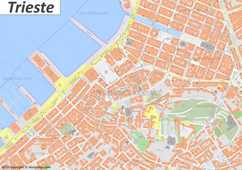 Detailed Tourist Maps Of Trieste Italy Free Printable